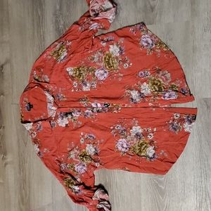 Torrid Floral Button-down Shirt 2X